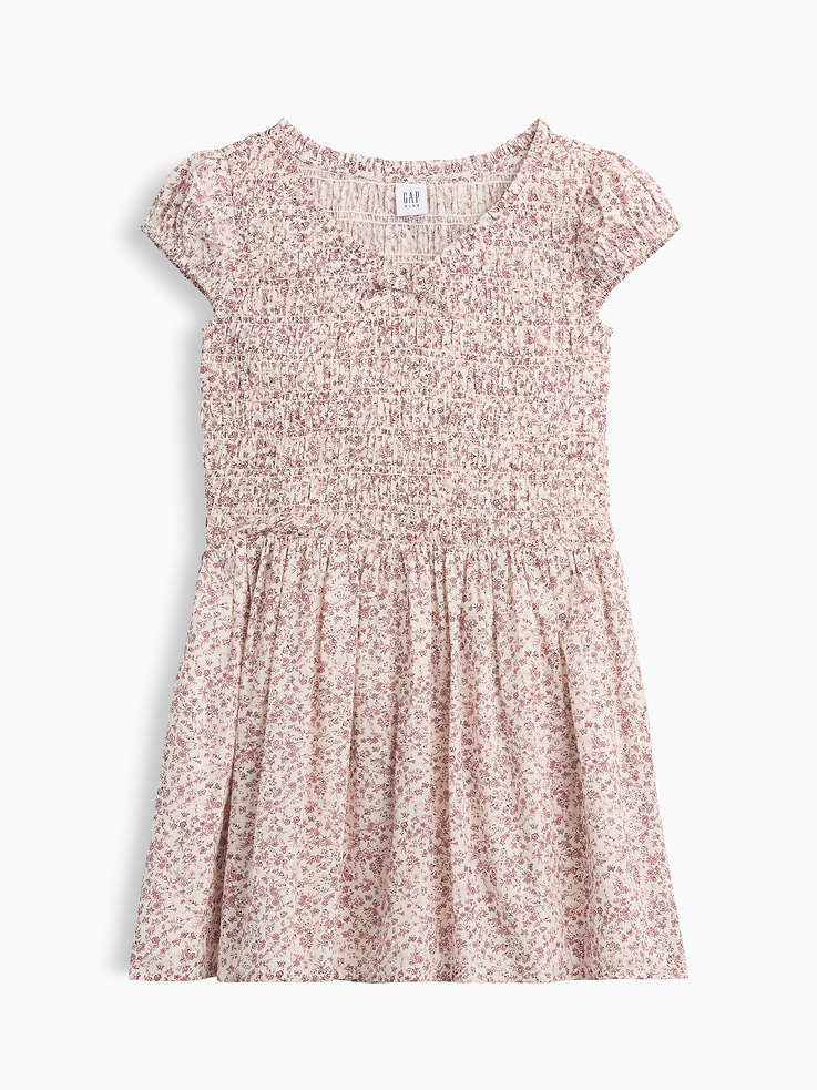 Image number 2 showing, Kids Smocked Print Dress