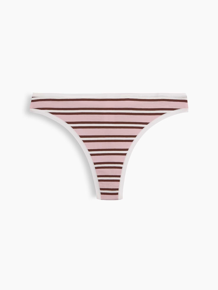 L'image numéro 4 présente Tanga en coton biologique extensible PureDouceur