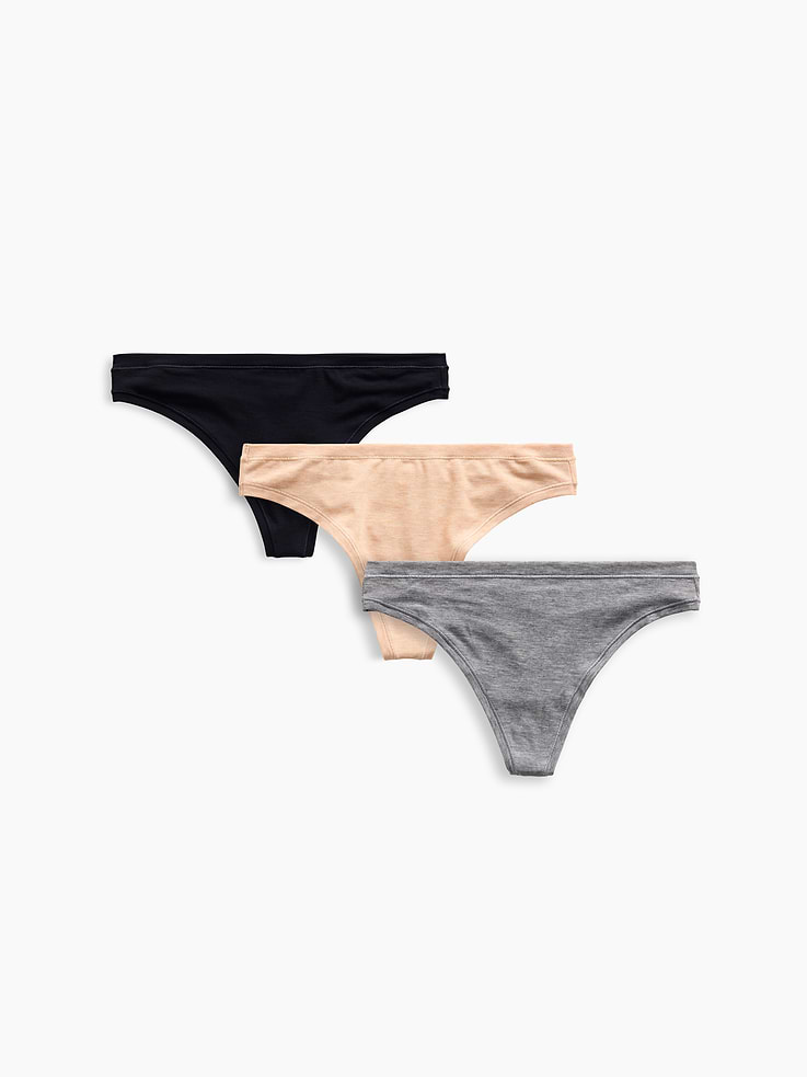 Image number 1 showing, Breathe Thong Underwear (3-Pack)