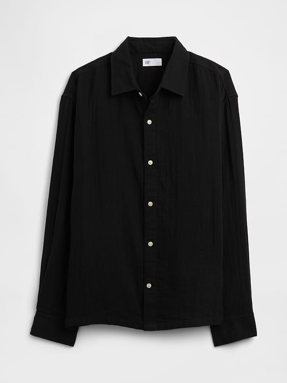 Gauze Shirt in Boxy Fit