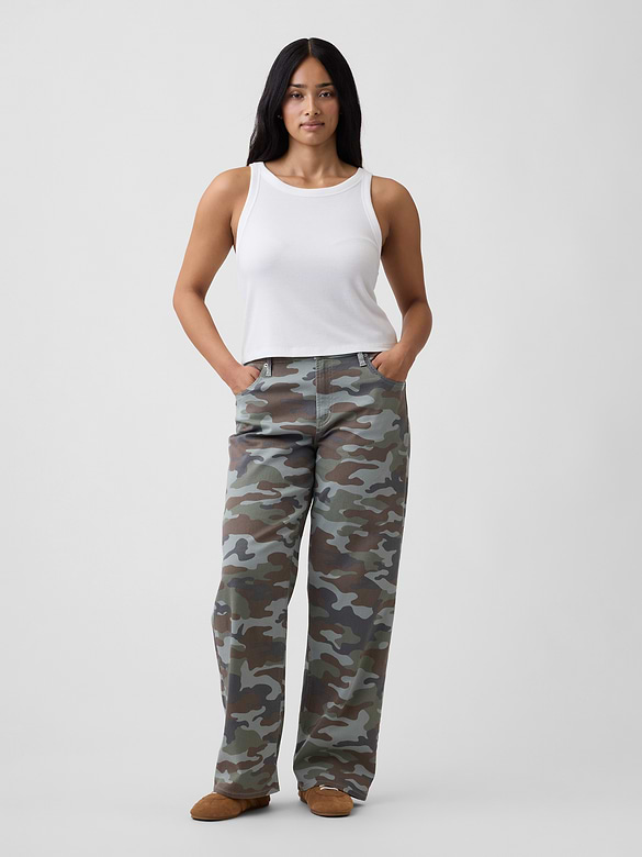 Low Rise Print '90s Loose Jeans