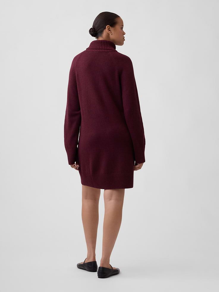 Image number 2 showing, CashSoft Relaxed Turtleneck Mini Dress