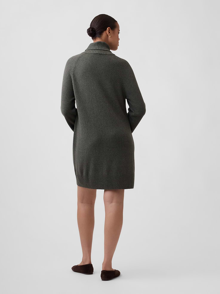 Image number 2 showing, CashSoft Relaxed Turtleneck Mini Dress