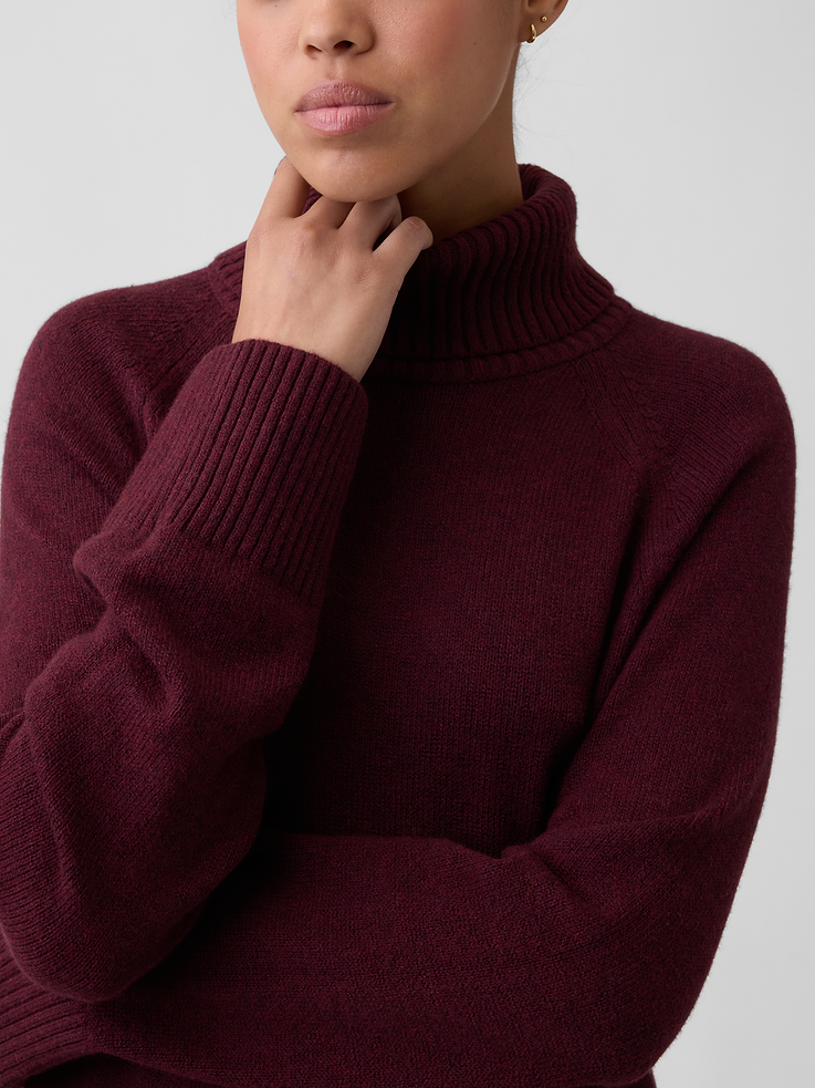 Image number 3 showing, CashSoft Relaxed Turtleneck Mini Dress