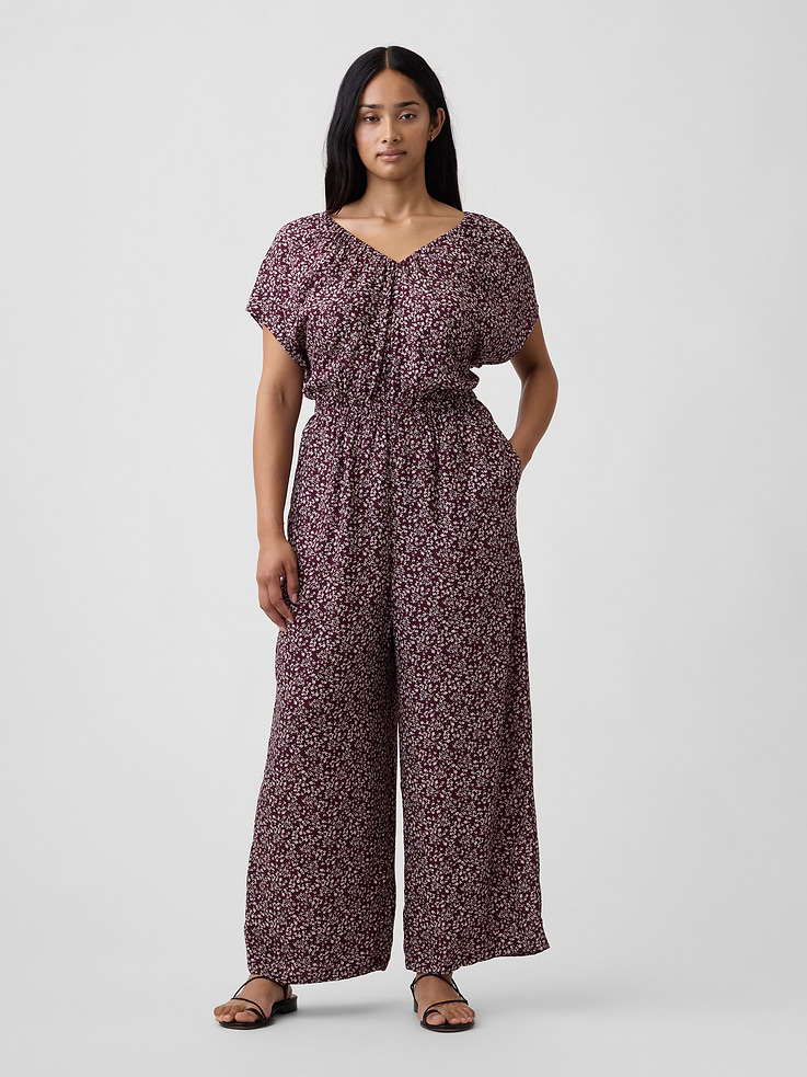 Image number 4 showing, Flutter Sleeve Wide-Leg Jumpsuit