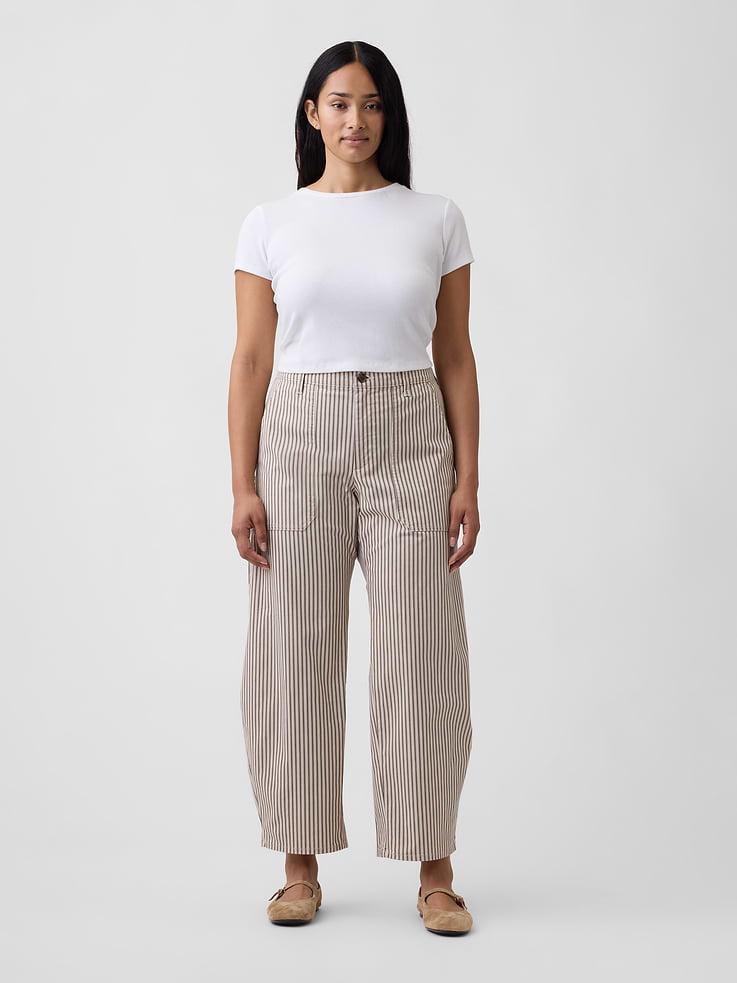 Image number 5 showing, Mid Rise Barrel Khakis