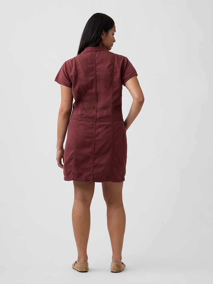 Image number 5 showing, Denim Button-Front Mini Dress