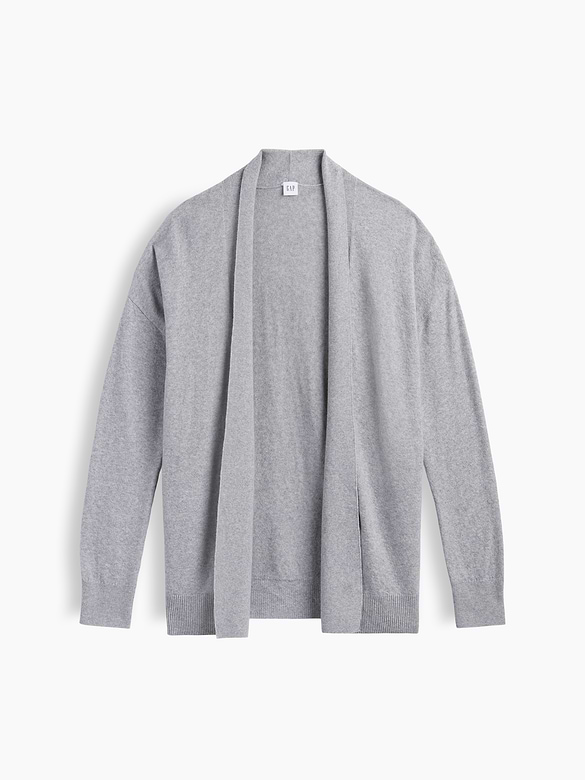 CashSoft Relaxed Open-Front Cardigan