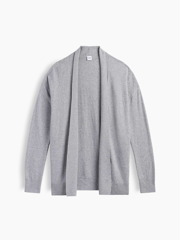 Image number 5 showing, CashSoft Relaxed Open-Front Cardigan