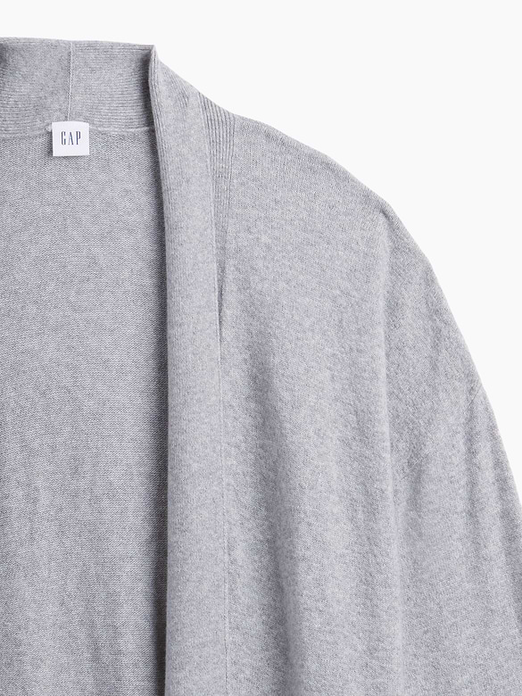 CashSoft Relaxed Open-Front Cardigan