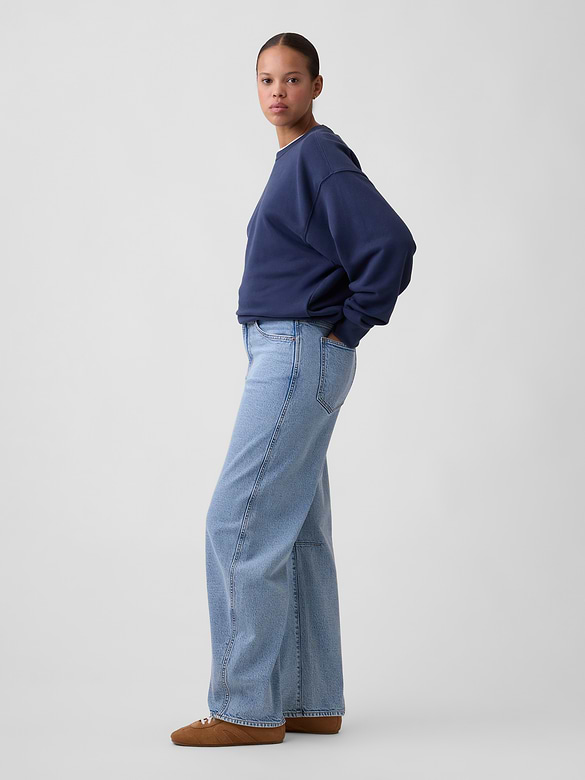 Curvy High Rise Barrel Jeans