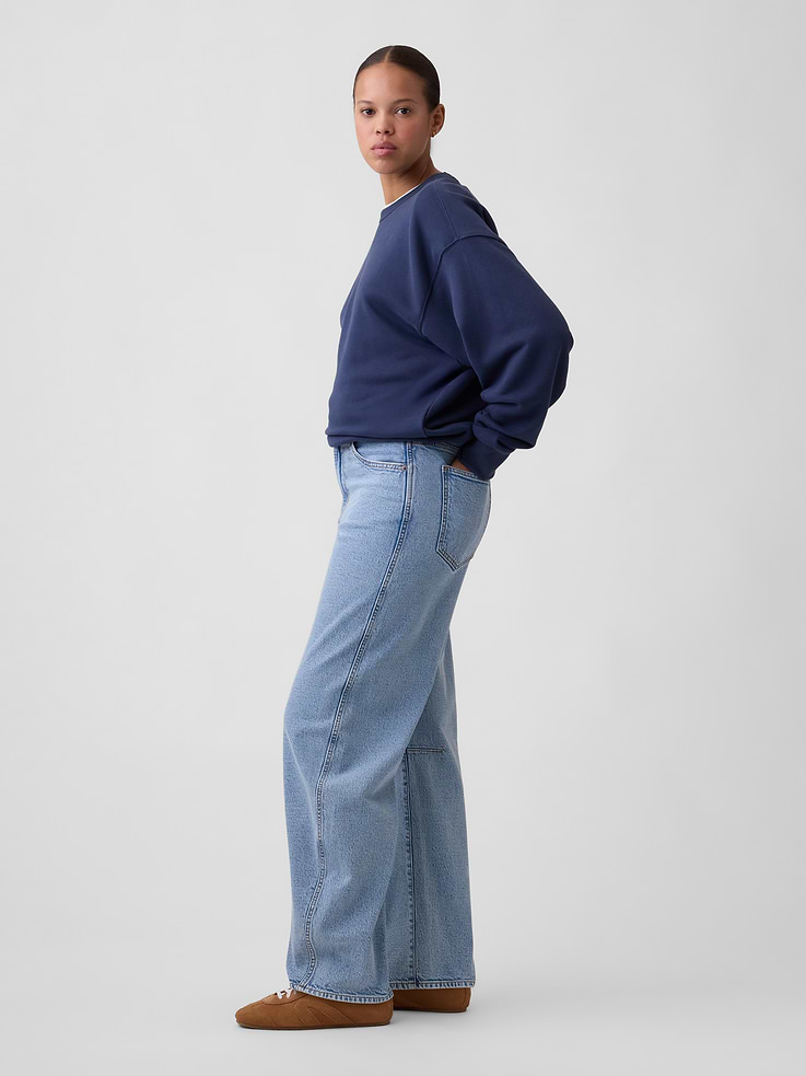 Image number 3 showing, Curvy High Rise Barrel Jeans