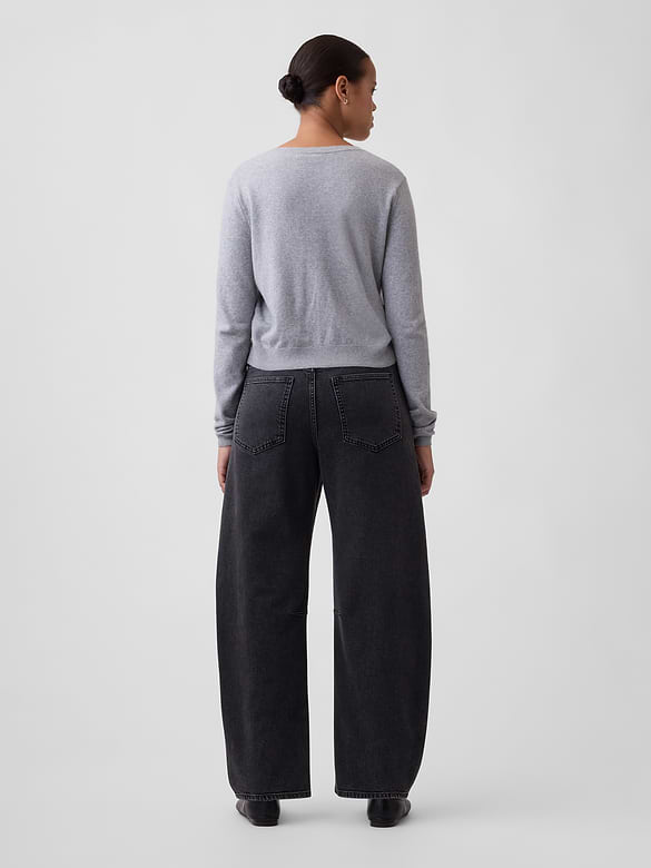 Curvy High Rise Barrel Jeans