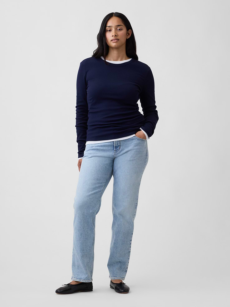 Image number 5 showing, Mid Rise '90s Slim Straight Jeans