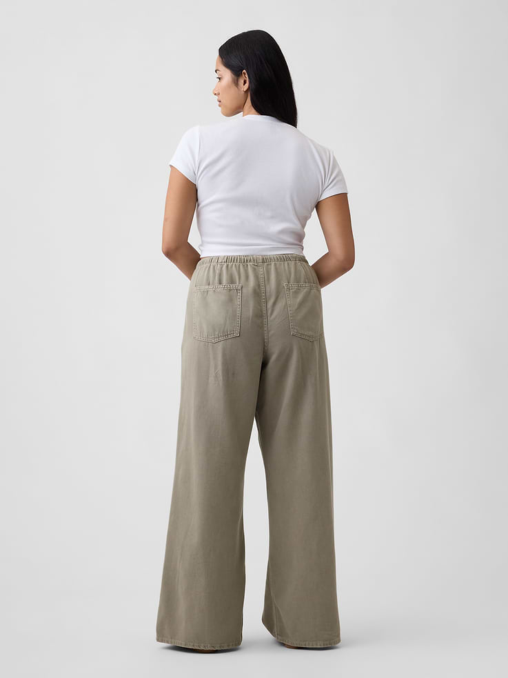 Image number 6 showing, Mid Rise SuperLight Pull-On Wide-Leg Jeans
