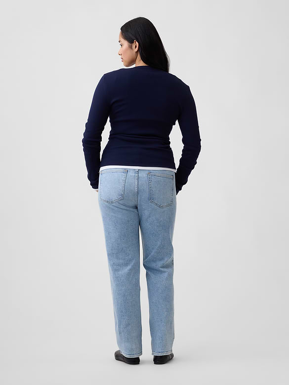 Mid Rise '90s Slim Straight Jeans