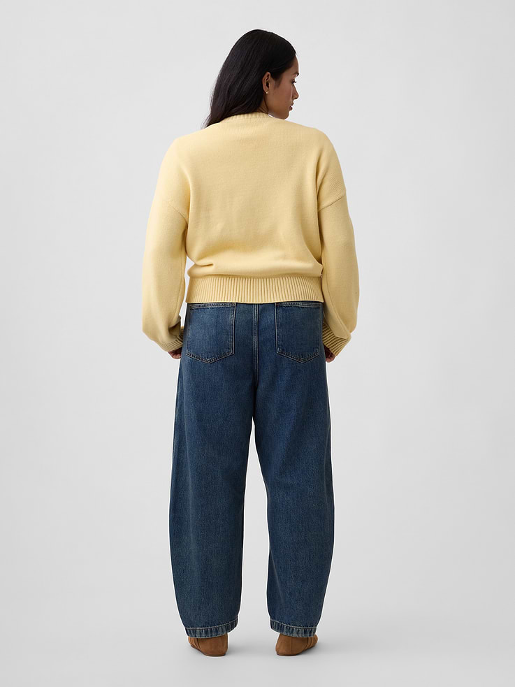 Image number 6 showing, Mid Rise SuperSoft Pull-On Barrel Jeans