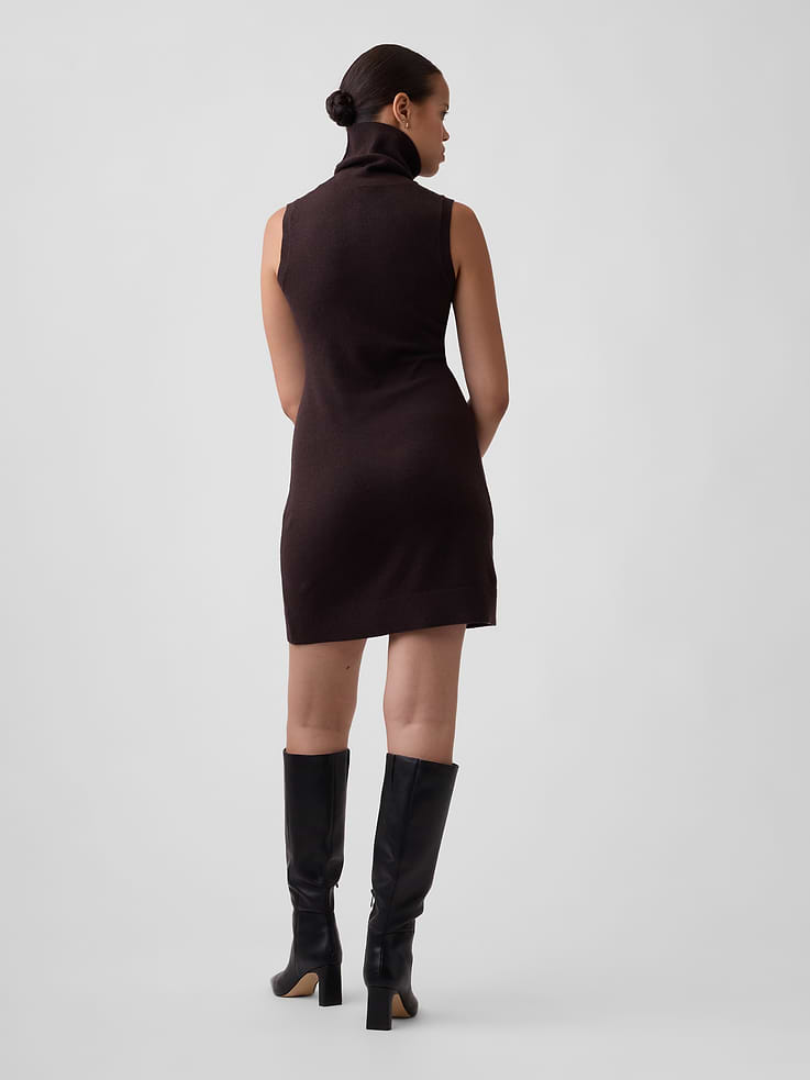 Image number 2 showing, CashSoft Mockneck Mini Dress