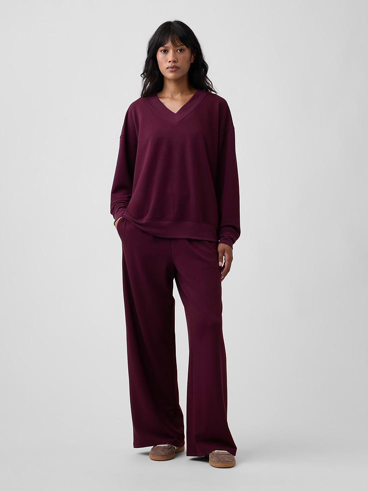 Image number 3 showing, CloudLight Oversized V-Neck Sweatshirt