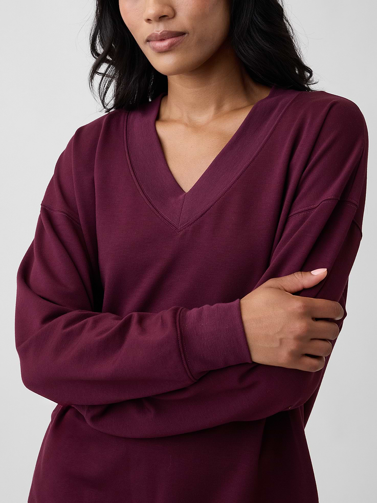 Image number 4 showing, CloudLight Oversized V-Neck Sweatshirt