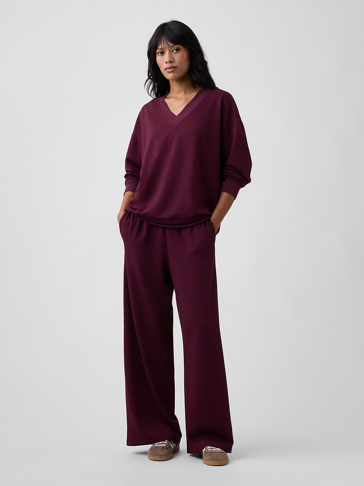 Image number 1 showing, CloudLight Relaxed Wide-Leg Sweatpants