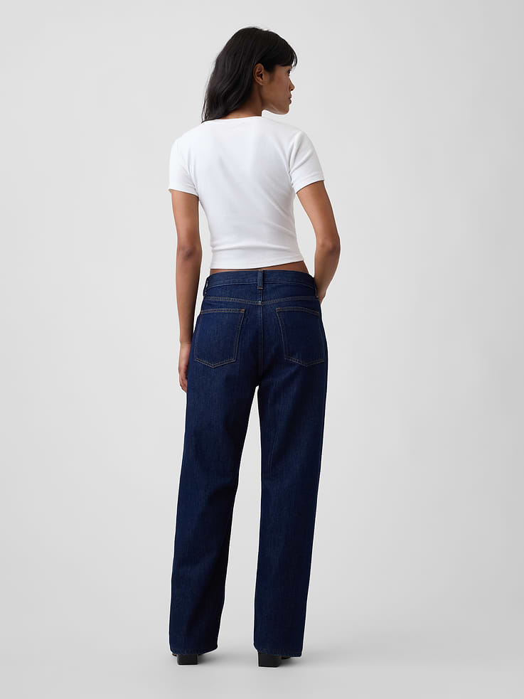 Image number 4 showing, Low Slung Relaxed Straight Jeans