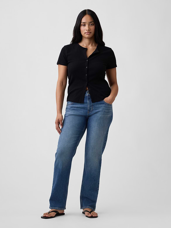 Mid Rise '90s Slim Straight Jeans