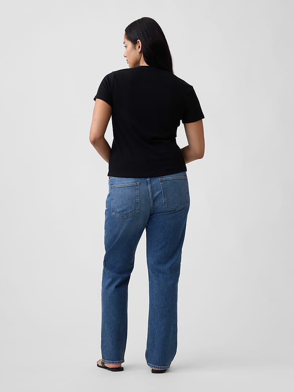 Mid Rise '90s Slim Straight Jeans