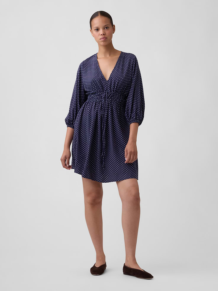 Image number 1 showing, Tie-Front Mini Dress