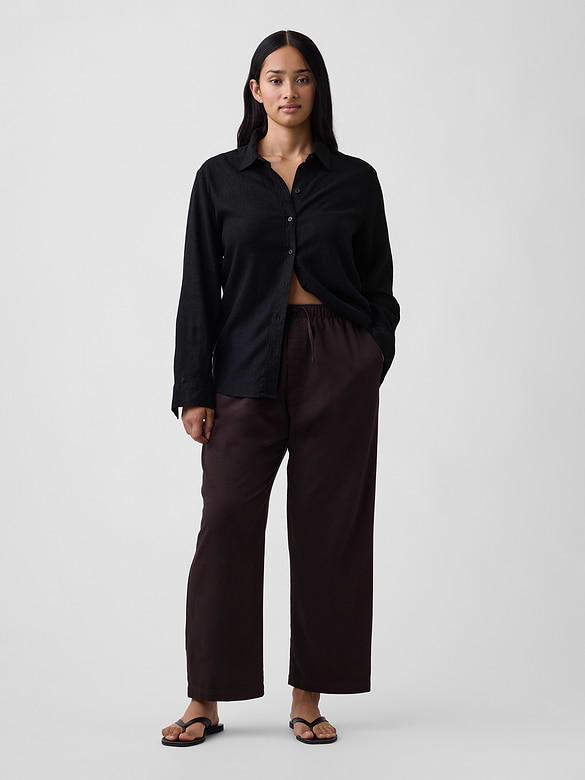 Mid Rise Easy Twill Pants
