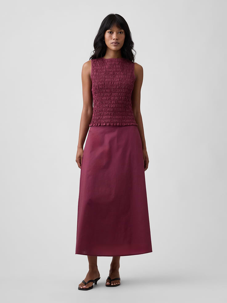 Image number 3 showing, Smocked Sleeveless Boatneck Top