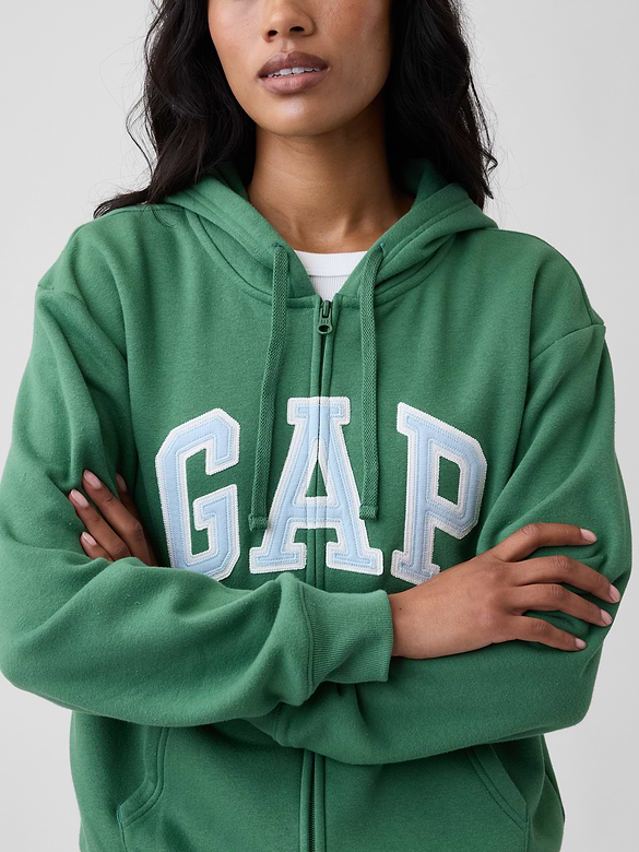Relaxed Gap Logo Zip Hoodie