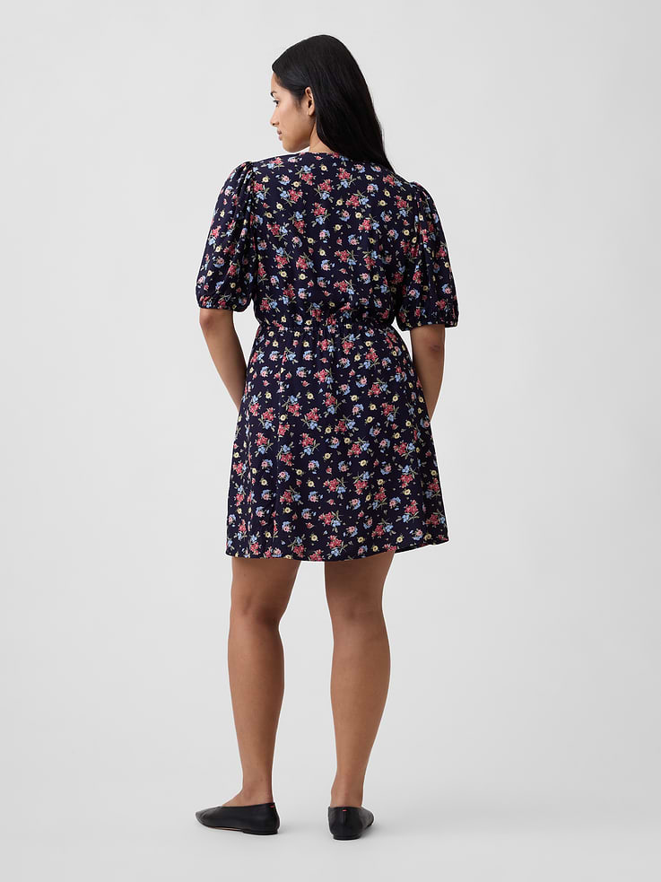 Image number 5 showing, Puff Sleeve V-Neck Mini Dress