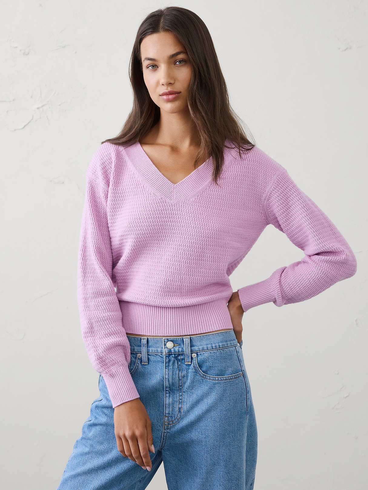 Texture V-Neck Sweater | Banana Republic Factory