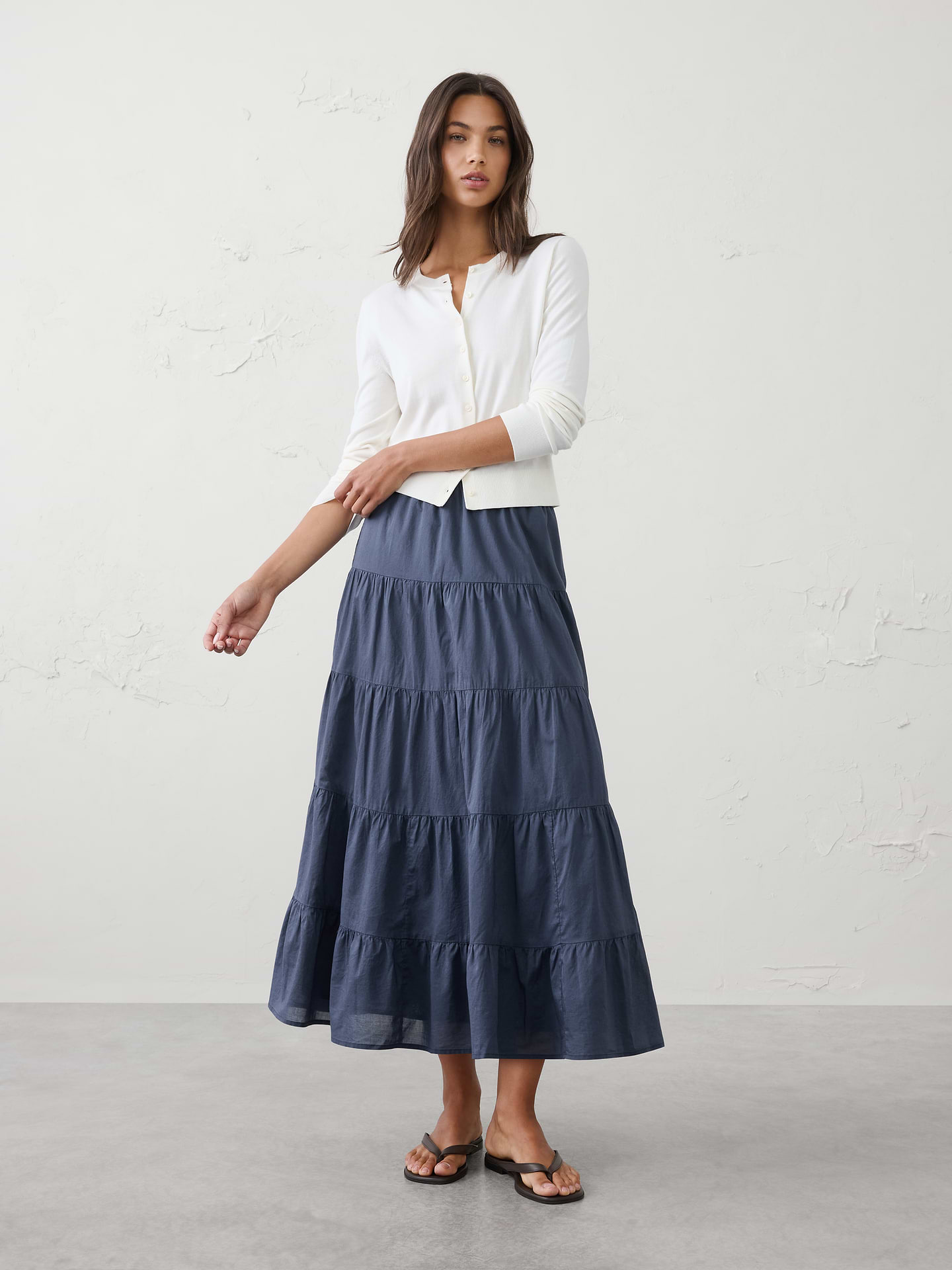 Image number 1 showing, Tiered Maxi Skirt
