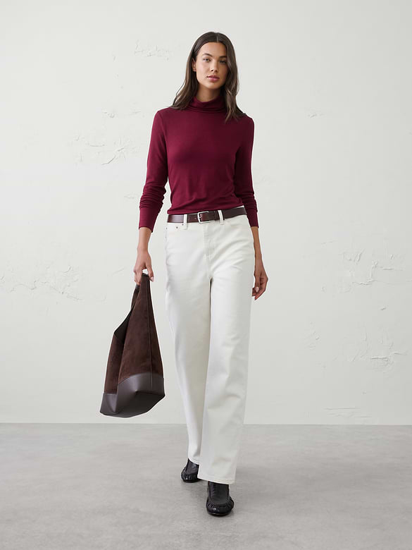 Soft Luxe Turtle-Neck Top
