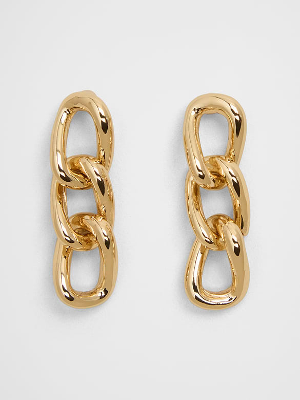 Triple Chain Drop Earrings