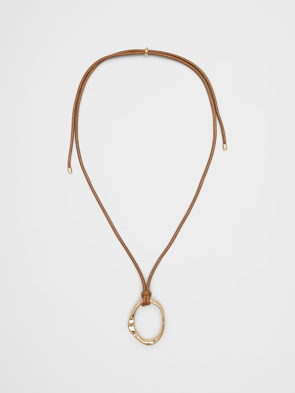 Vegan Leather-Corded Necklace