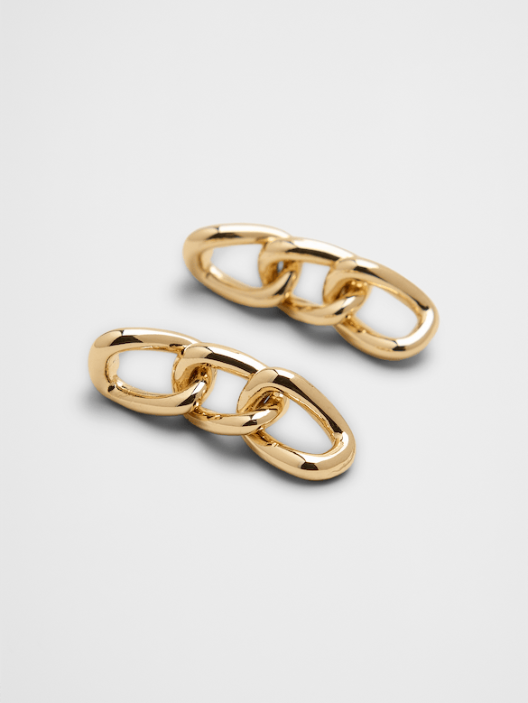 Triple Chain Drop Earrings