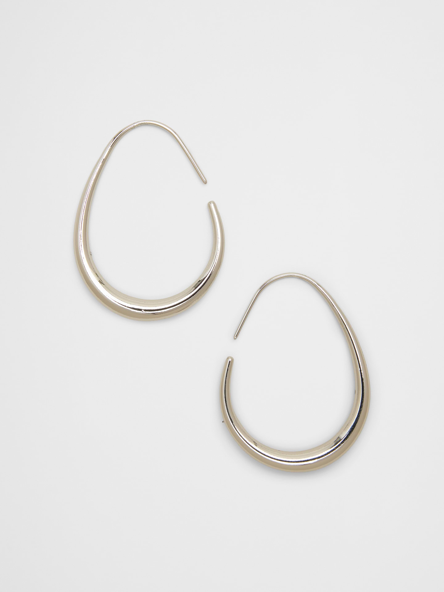 Image number 1 showing, Sculptural Wire Hoop Earrings