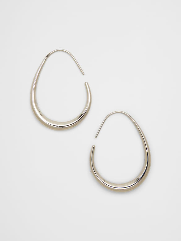 Sculptural Wire Hoop Earrings