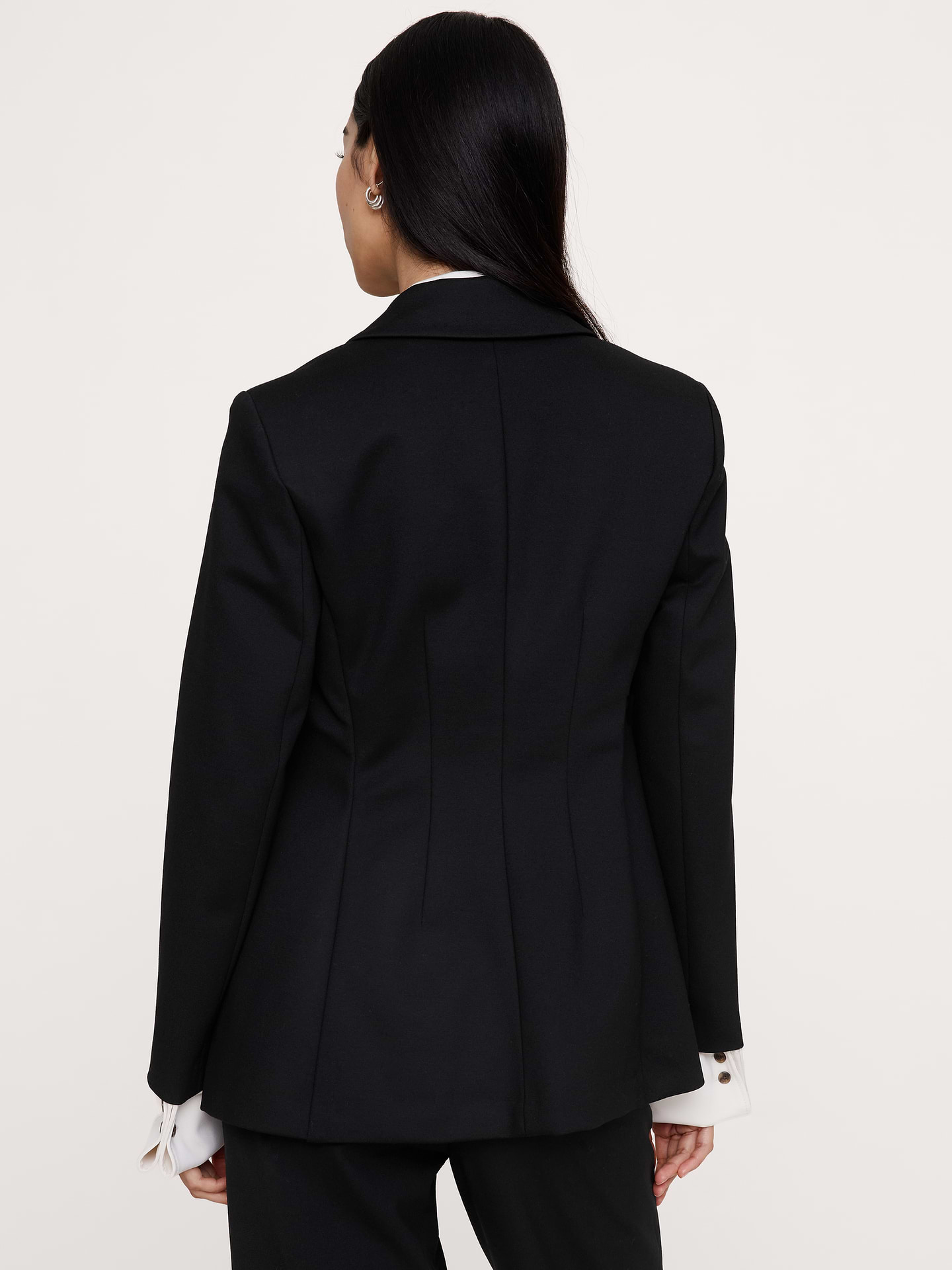L'image numéro 3 présente Blazer tout-aller ajusté en tricot point de Rome