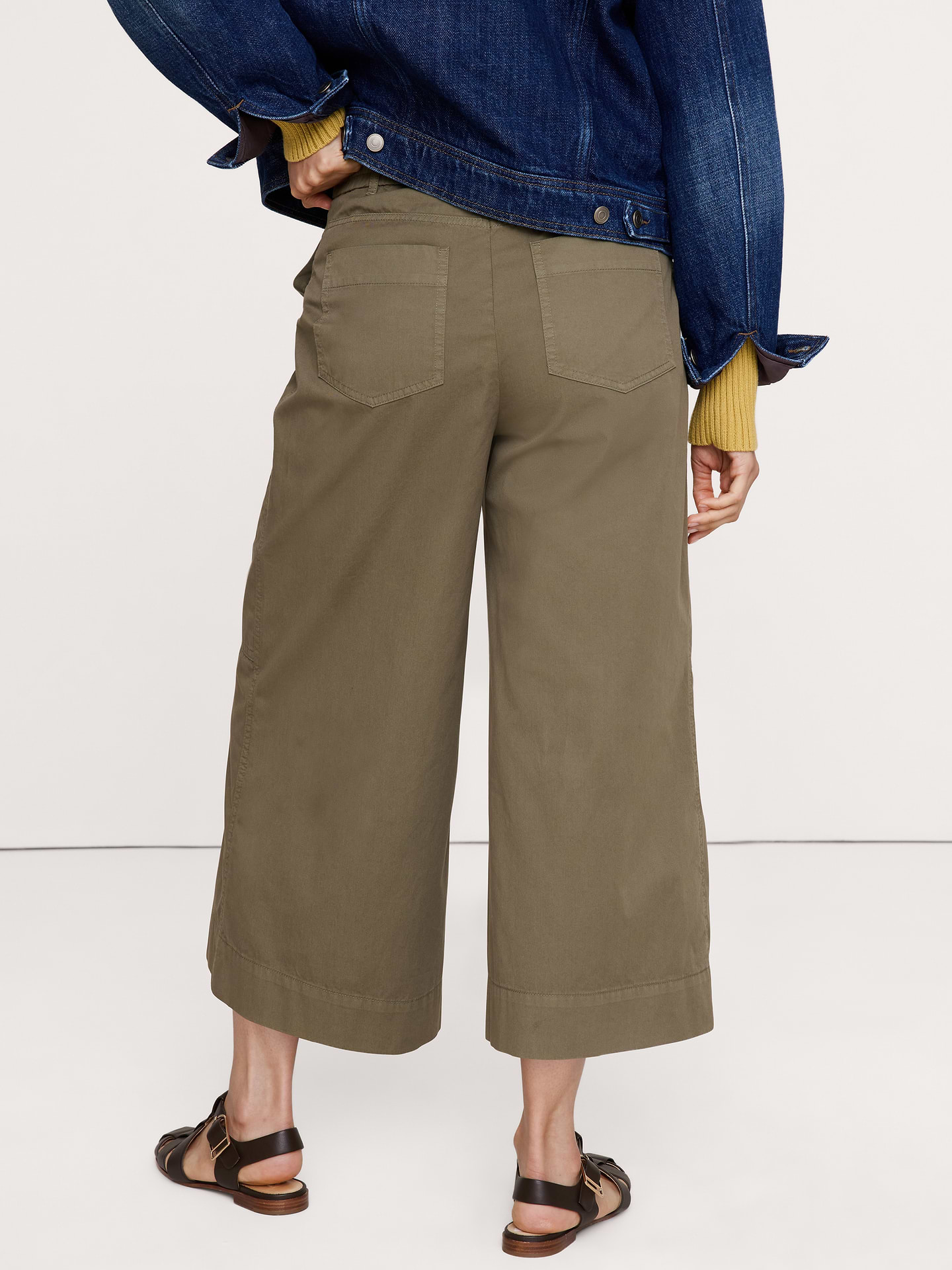 L'image numéro 6 présente Pantalon gaucho en sergé de coton