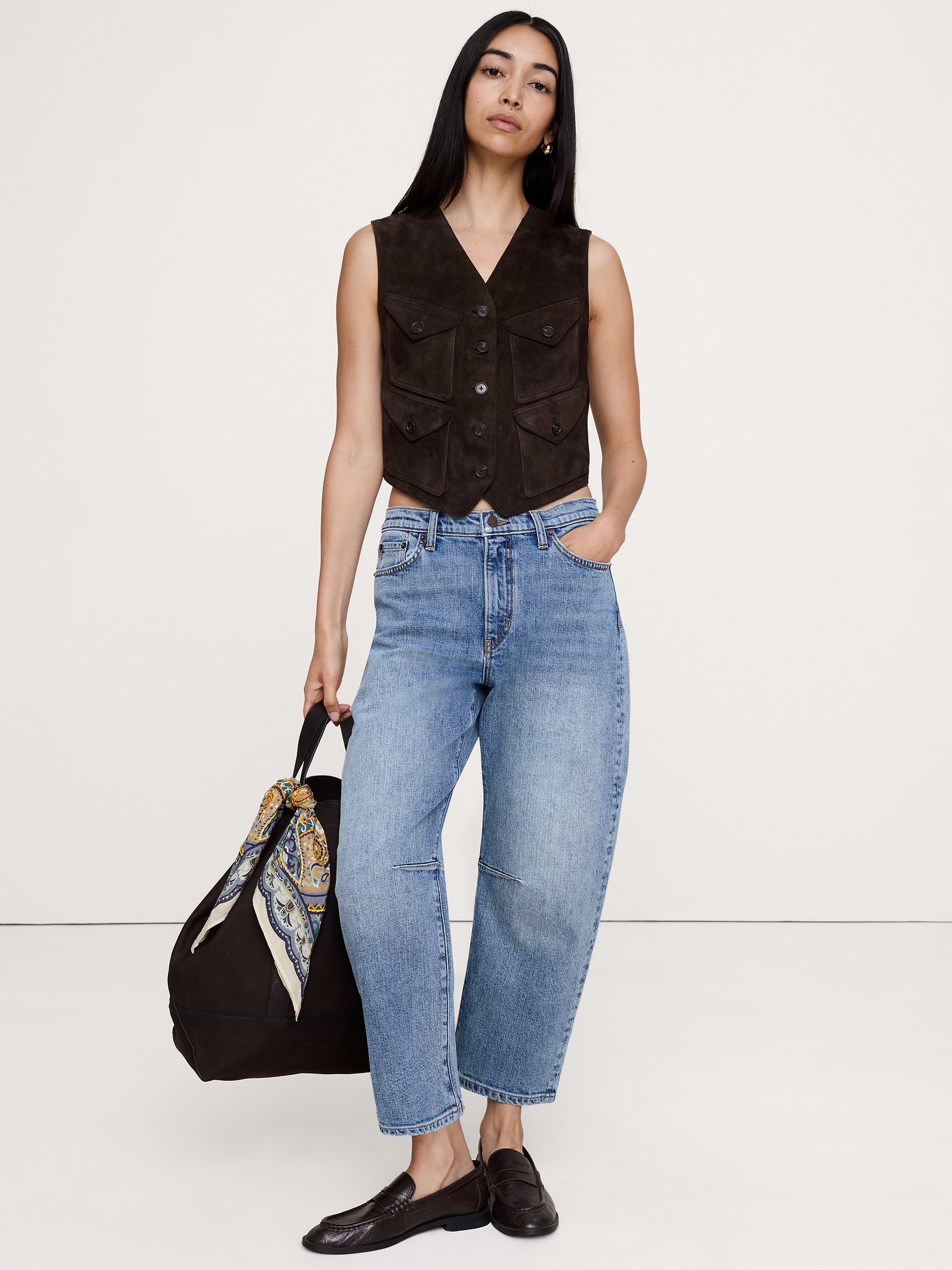 Image number 1 showing, Suede Pocket Vest