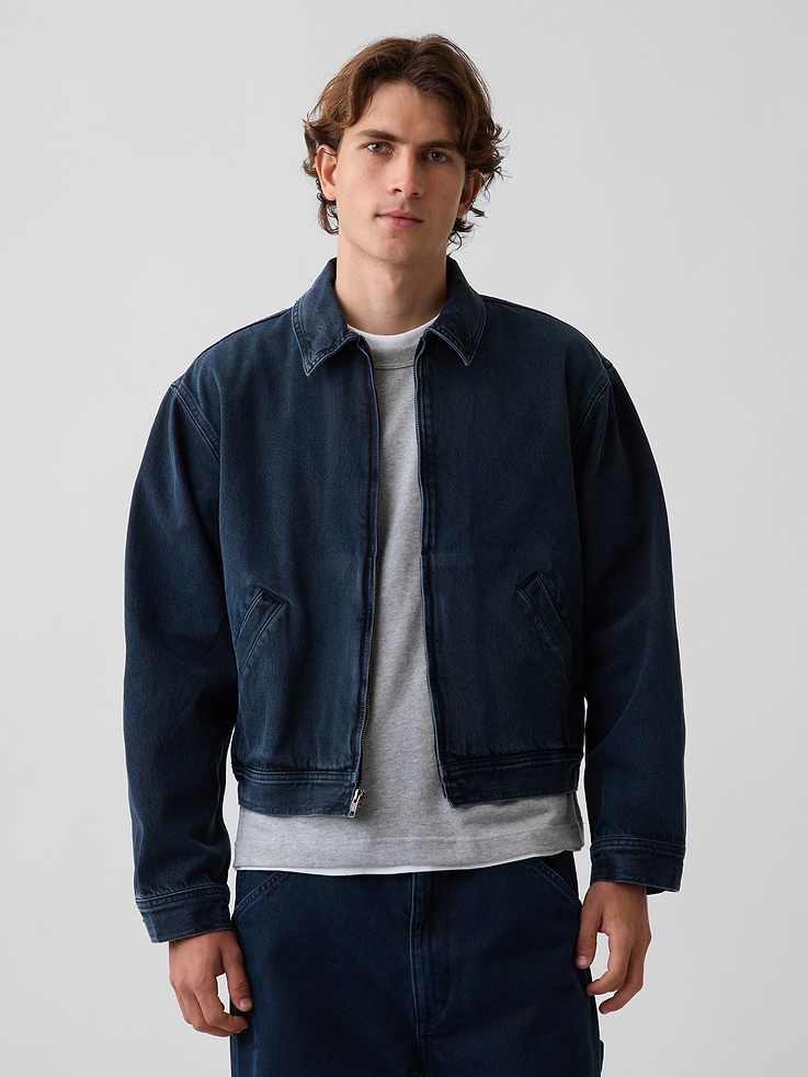 Image number 1 showing, Denim Boxy Workwear Jacket