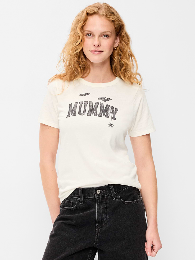 L'image numéro 1 présente T-shirt passe-partout ras du cou à imprimé