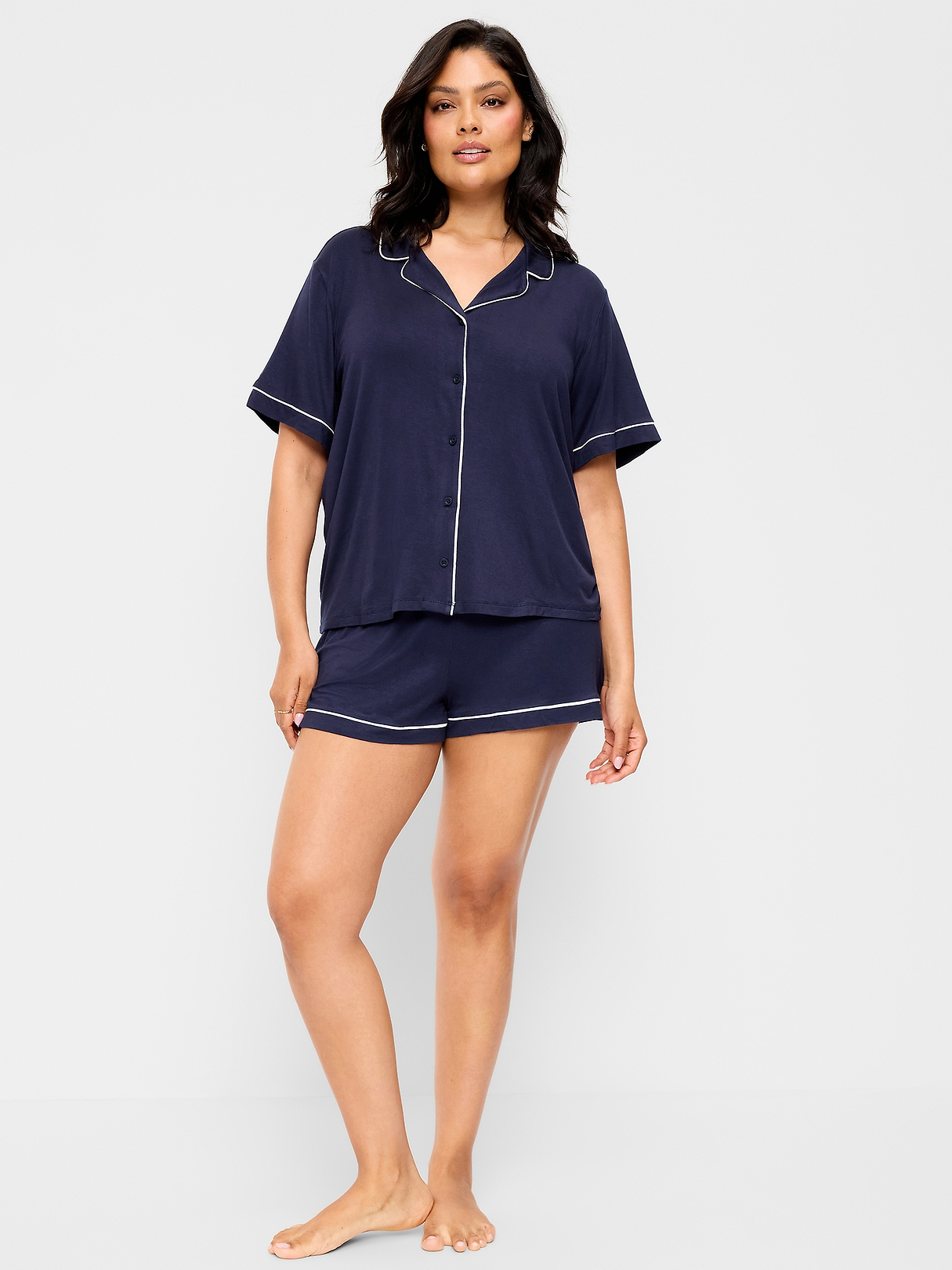 Sunday Sleep Knit Jersey Short Set | Old Navy