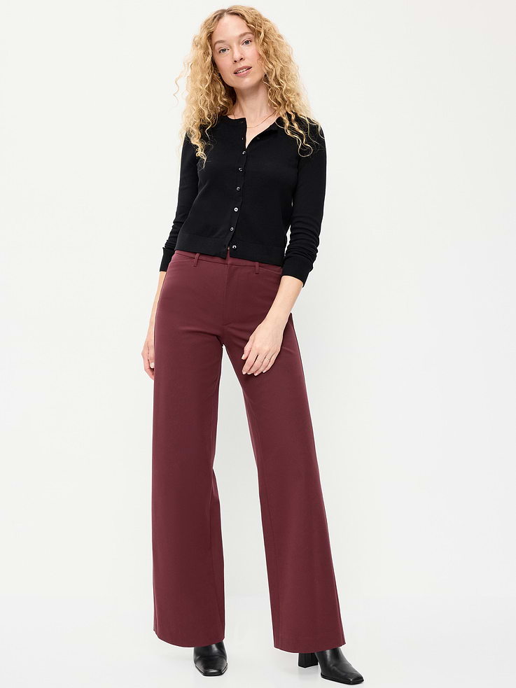 Image number 1 showing, High-Waisted Pixie Super Wide-Leg Pants