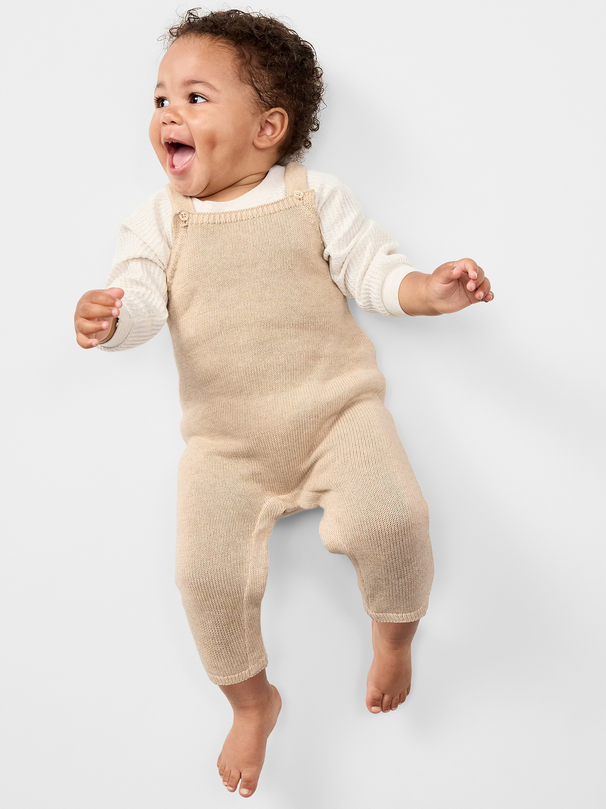 Image number 1 showing, Sleeveless Sweater-Knit Jumpsuit for Baby