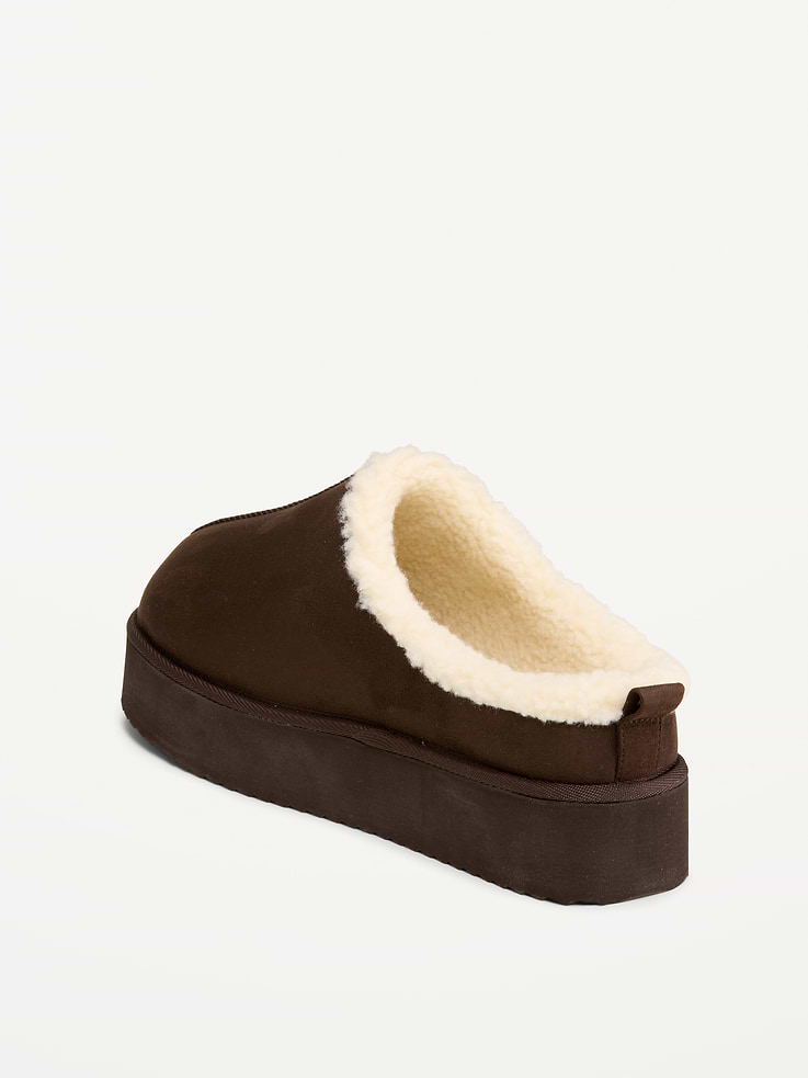 Image number 4 showing, Faux-Suede Platform Mule Clogs for Women